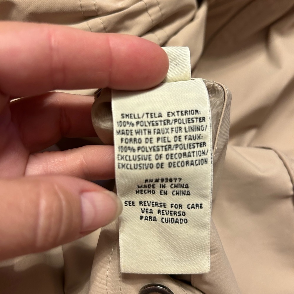 St. John's Bay Beige Reversible Jacket with Hood. Size 3X - Picture 5 of 11